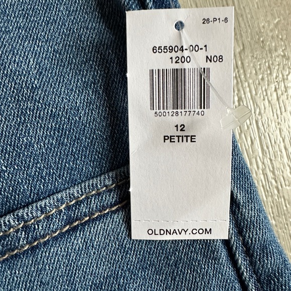 NWT Old Navy High Rise WOW Wide Leg Womens 12P Boho Western Denim Medium Wash - Picture 6 of 9